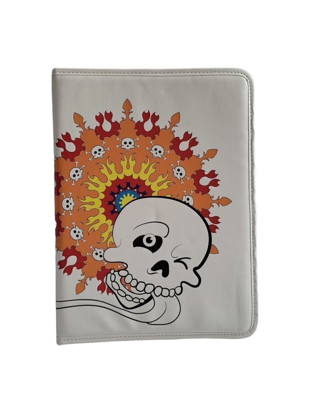 COLOROLIO Art Supply Binder Skull Colorful Case